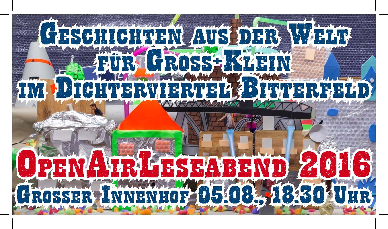 OpenAirLeseabend im Dichterviertel Bitterfeld